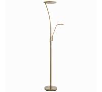 Loops Floor Lamp Light Antique Brass & Frosted Plastic 18W LED & 6W LED in Metallics Loops Metallics