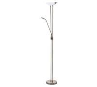 Loops Floor Lamp Light Bronzed Shade White Satined Glass Plastic Bulb LED 20W Loops White