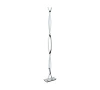 Loops Floor Lamp Light Chrome Shade White Plastic Pedal Switch Bulb LED 4x9W Inc Loops White