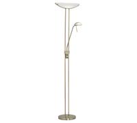 Loops Floor Lamp Light Colour Bronzed Shade White Satin Glass Bulb R7S G9 1x230W 1x33W Loops White