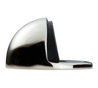 Floor Mounted Oval Doorstop 44 X 22mm Polished Nickel Half Moon Stopper