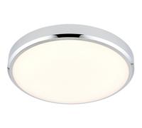 Loops Flush Bathroom Wall OR Ceiling Function Light - 15W CCT LED Module - Chrome Loops Multicolor
