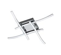 Loops Flush Ceiling Light Colour Chrome Shade White Plastic Bulb LED 4x5W Included Loops White