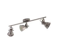 Loops Flush Ceiling Light Colour Nickel Antique Creme Shade Bulb GU10 3x3.3W in Metallics Loops Metallics