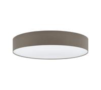 Loops Flush Ceiling Light Colour White Shade Taupe White Fabric Bulb E27 5x25W Loops White