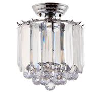 Loops Flush Ceiling Mount Light Chrome & Acrylic 2x Lamp Bulb Classic Hanging Fitting Loops Multicolor