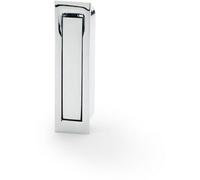 Loops Flush Sliding Pocket Door Pull Handle - Polished Chrome 70mm X 19mm Finger Edge
