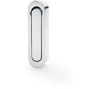 Loops Flush Sliding Pocket Door Pull Handle - Polished Chrome 70mm X 19mm Radius Edge