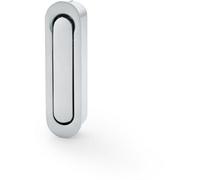 Loops Flush Sliding Pocket Door Pull Handle - Satin Chrome 70mm X 19mm Radius Edge
