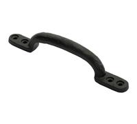 Loops Forged Iron Hotbed Pull Handle 152 x 18mm Black Antique Door Handle Loops Black