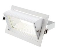 Loops Fully Adjustable Recessed Ceiling Downlight - 35W Cool White LED - Matt White Loops White