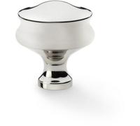 Loops Georgian Round Door Knob - Polished Nickel 32mm Kitchen Cabinet Pull Handle