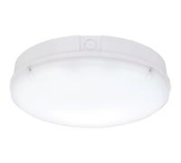 Loops Gloss White IP65 Emergency Bulkhead Light - 18W CCT LED - Microwave Sensor Loops White