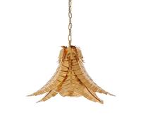 Loops Gold Ceiling Pendant Light Decorative Leaf Design Single Bulb Hanging Fitting Loops Multicolor