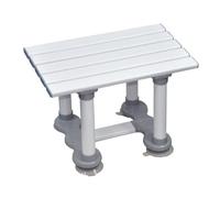Loops Grey Reinforced Slatted Plastic Bath Seat With Suction Cups - 306mm Height