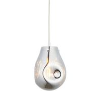 Loops Hanging Ceiling Pendant Light - Chrome Metallic Glass & Chrome Plate - 10W Led E27