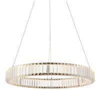 Loops Hanging Ceiling Pendant Light - Chrome Plate & Clear Crystal - 36W Led (Smd 2835) Warm White