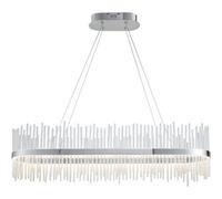 Loops Hanging Ceiling Pendant Light - Chrome Plate & Clear Glass - 47W Led (Smd 2835) Warm White