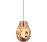 Loops Hanging Ceiling Pendant Light - Copper Metallic Glass & Chrome Plate - 10W Led E27