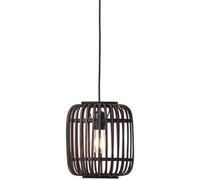 Loops Hanging Ceiling Pendant Light - Dark Bamboo & Plywood With Matt Black Paint - 10W Led E27