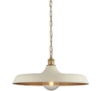 Loops Hanging Ceiling Pendant Light - Matt Warm White & Satin Gold Paint - 10W Led E27