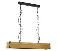 Loops Hanging Ceiling Pendant Light Wood Box 4x 40W E27 Kitchen Island Table Lamp Loops Multicolor