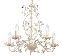 Loops Hanging Flush Ceiling Pendant 5 Light CREAM GOLD Chandelier Lamp Bulb Holder Loops Multicolor