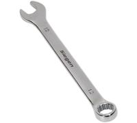Loops Hardened Steel Combination Spanner - 12mm - Polished Chrome Vanadium Wrench in Metallics Loops Metallics