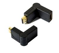 Loops HDMI Adjustable Swivel Cable Adapter - Right Angled 90-270 Degree - Male & Female TV