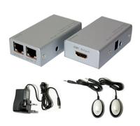 Loops HDMI & IR Control Over CAT5e/CAT6 Extender/Sender Balun Kit - Full HD @ 30m - RJ45