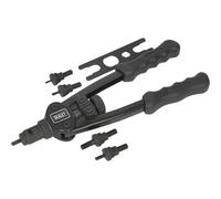 Loops Heavy Duty Short Arm Threaded Nut Riveter - Adjustable Nozzle Compact Rivet Gun Loops Multicolor