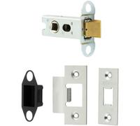 Loops Heavy Duty Tubular Latches For Secure Door Locking - 64mm Satin Stainless Steel