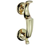 Loops Heavyweight Doctors Door Knocker 121mm Fixing Centres Stainless Brass in Metallics Loops Metallics