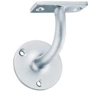 Loops Heavyweight Handrail Bannister Bracket - 80mm Projection - Satin Chrome | Stair Handrail Support Bannister - Strong & Secure Wall Mounted Grab Rail Bracket