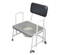 Loops Height Adjustable Bariatric Commode Chair - 7.5 Litre Pail - 254kg Weight Limit Loops Multicolor