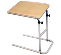 Loops Height Adjustable Overbed Multi Table - 665 x 420mm Surface - Beech Tabletop Loops Multicolor