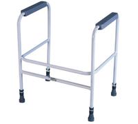 Loops Height Adjustable Toilet Frame For Easy Access - 190Kg Capacity In White And Grey