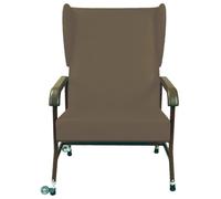 Loops High Back Bariatric Chair - Height Adjusable - Transfer Wheels - Brown Vinyl Loops Brown