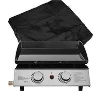 Loops High-Quality 2 Burner Portable Flat Top Plancha Grill With Weatherproof Cover For Camping