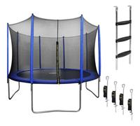 Loops High-Quality 3.6M Trampoline With Safety Net, Ladder & Anchors - 150Kg Max Load For Garden Fun