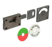 Loops High-Quality Dark Bronze Indicator Lock For Privacy And Security - Sliding Bathroom Toilet Door Bolt