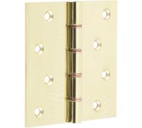 Loops High-Quality Polished Brass Projection Hinge 102X102X3mm For Doors And Cabinets - Door Hinges
