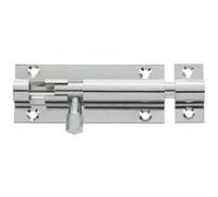 Loops High-Quality Polished Chrome Brass Straight Barrel Bolts 64X25mm For Secure Locking - Door Bolt