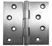 Loops High-Quality Satin Chrome Projection Hinge 102X125X3.5mm For Durable Installation - Door Hinges