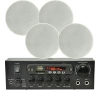 Loops Home Restaurant 4x Ceiling Speaker Bluetooth Wireless Background Music Amp Kit