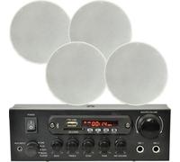 Loops Home Restaurant 4X Ceiling Speaker Bluetooth Wireless Background Music Amp Kit