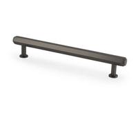 Loops Industrial Hex T Bar Pull Handle - Dark Bronze 160mm Centres Kitchen Cabinet