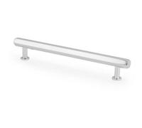 Loops Industrial Hex T Bar Pull Handle - Polished Chrome 128mm Centres Kitchen Cabinet