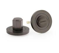 Loops Industrial Hex Thumbturn & Release Lock - Dark Bronze - Bathroom Door WC