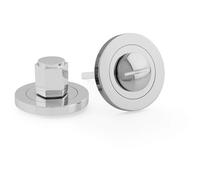 Loops Industrial Hex Thumbturn & Release Lock - Polished Chrome - Bathroom Door WC